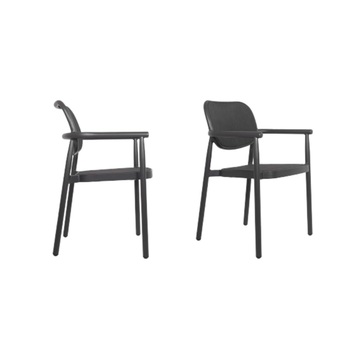 NIHM - Silla de Terraza de Aluminio Moraig Negro