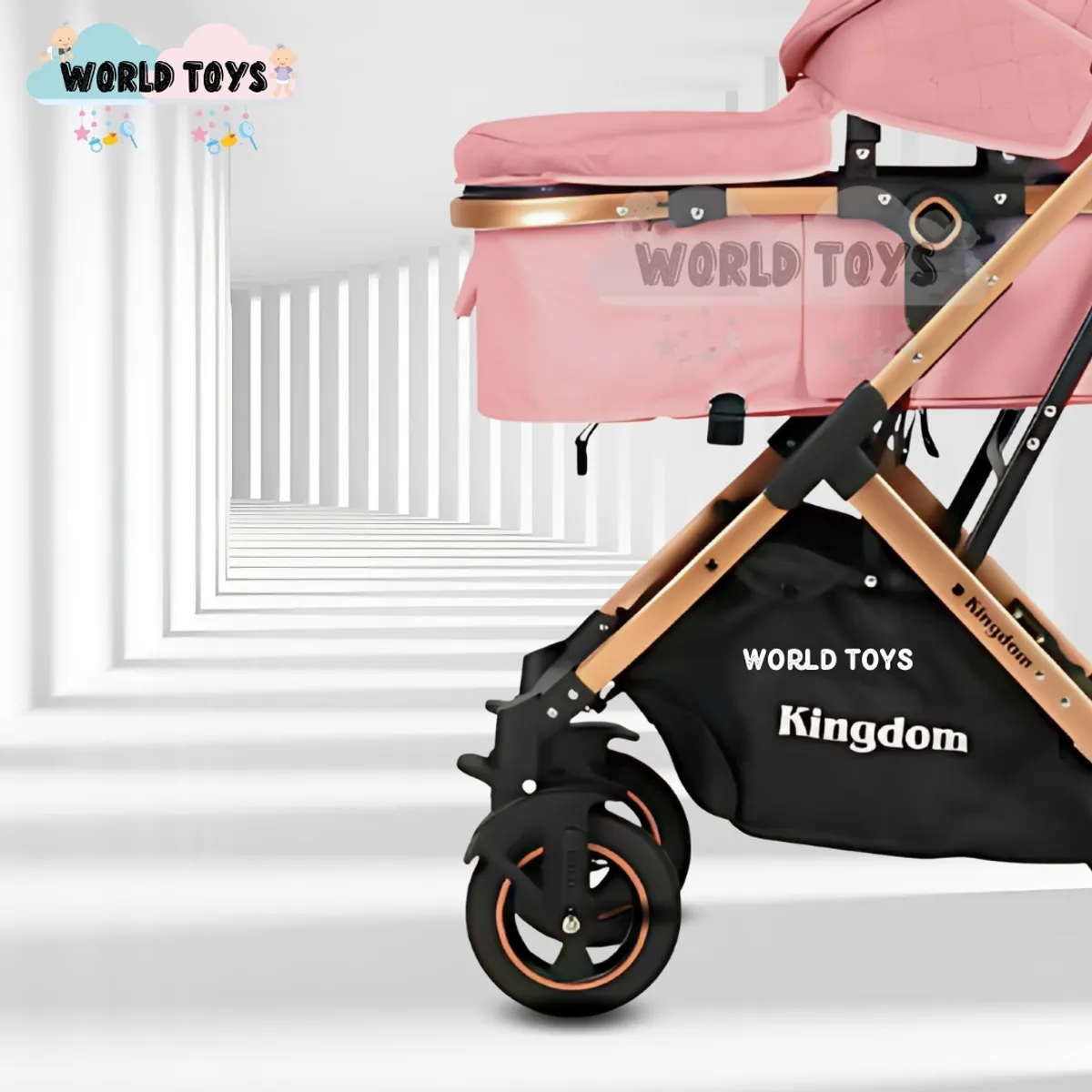 BABY - Coche Moisés Travel System «BARBARA» con Bolso Pink