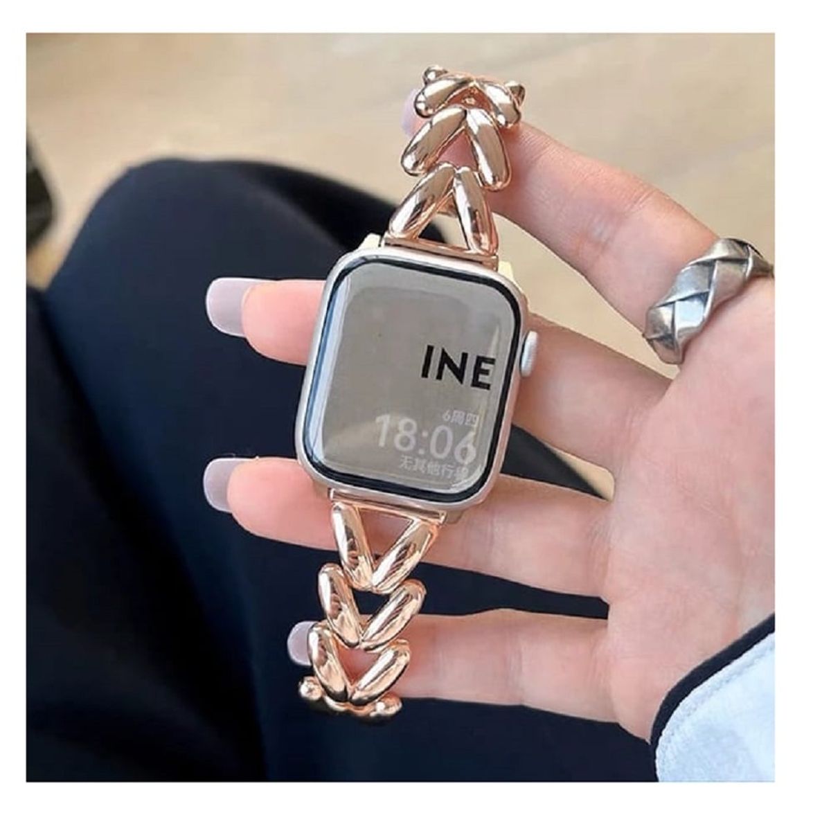 GENERICO - Correa Para Applewatch Y Watch Chain Link 42-44-45-49mm Gold