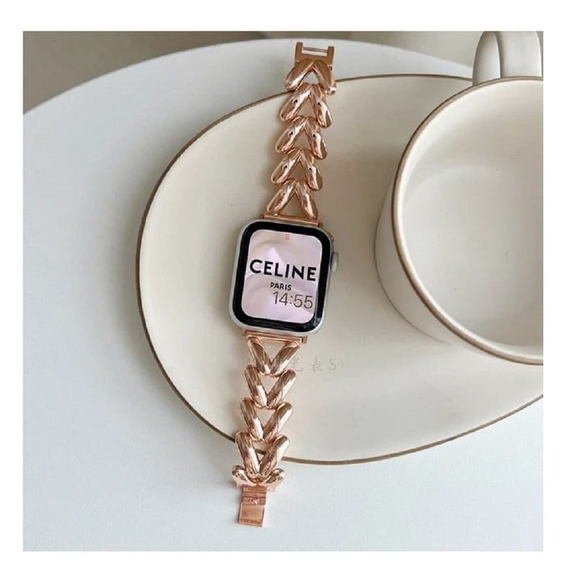 GENERICO - Correa Para Applewatch Y Watch Chain Link 42-44-45-49mm Gold