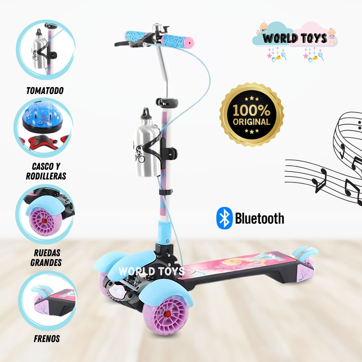 KING - Scooter Musical «LUCA» con Tomatodo PINK