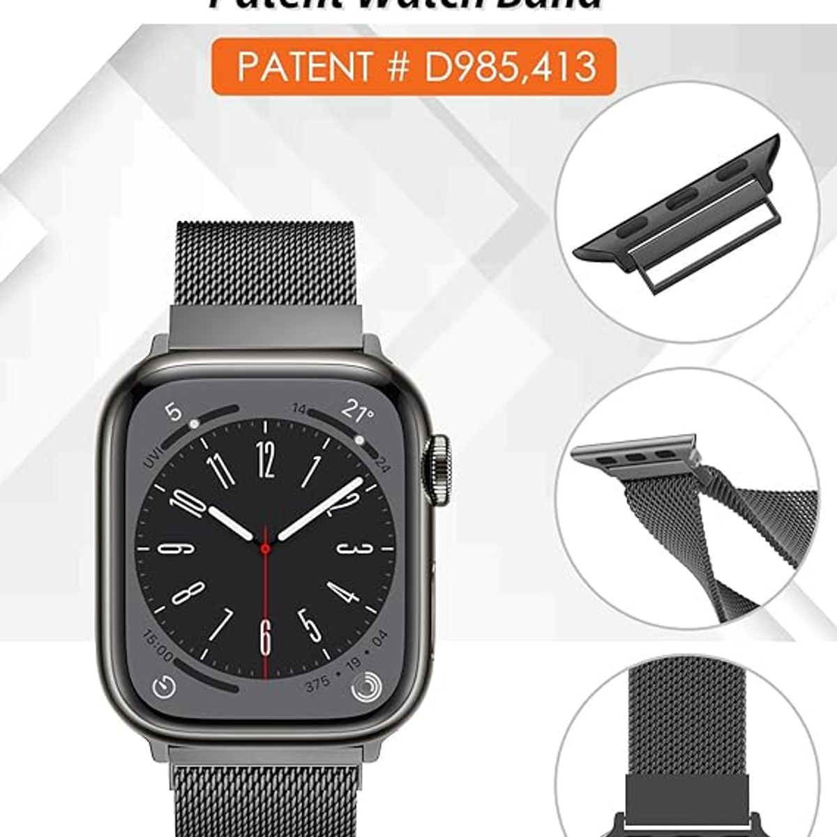 GENERICO - Correa Milanese para Apple Watch 38mm - Negro