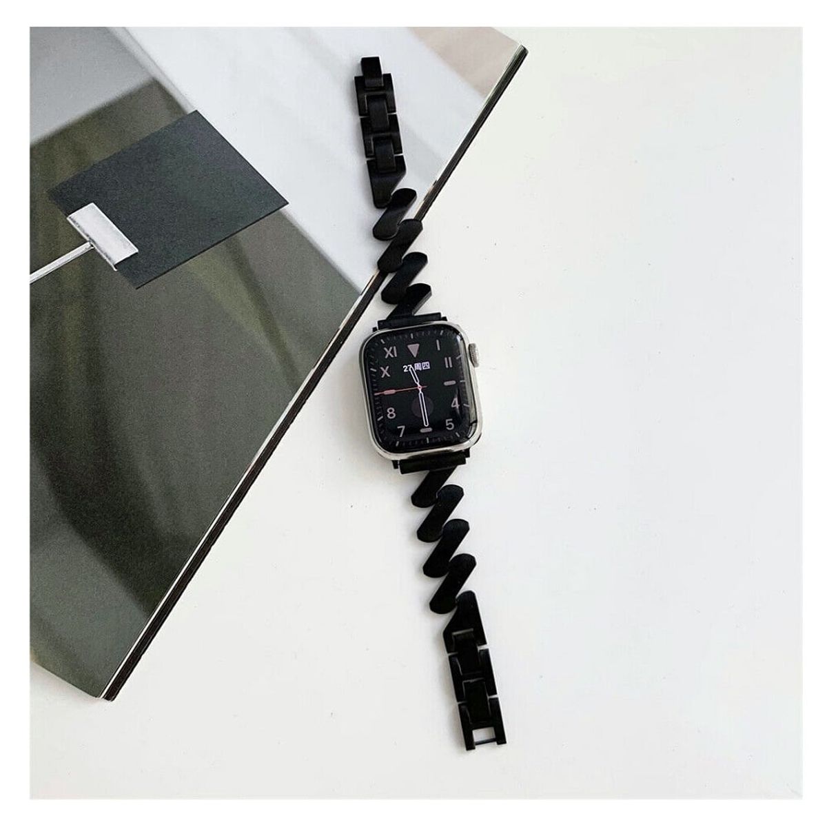 GENERICO - Correa Para Applewatch Y Watch GalaxyGlide 42-44-45-49mm Negro