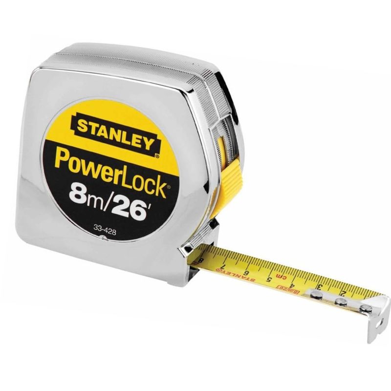 STANLEY - Wincha 8mx26mm flexometro Cinta Métrica PowerLock PROFESIONAL STANLEY