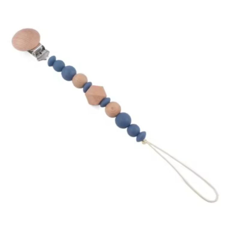 LUCALAND - Porta chupón de silicona cubo dark blue