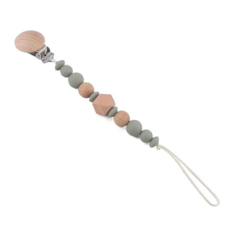 LUCALAND - Porta chupón de silicona cubo dark green