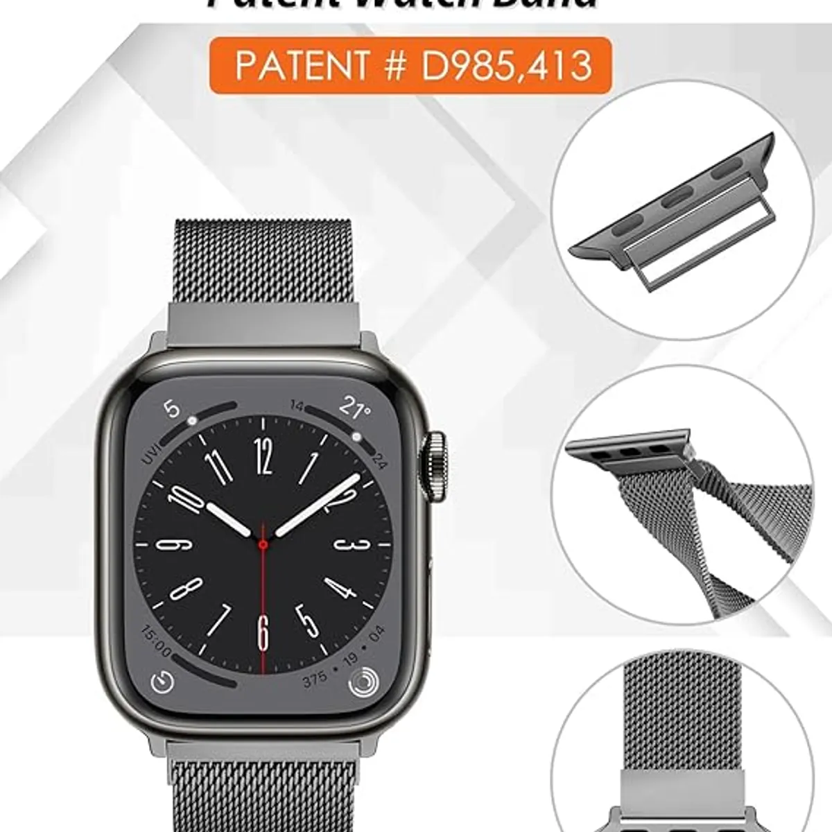 GENERICO - Correa Milanese para Apple Watch 38mm - Gris
