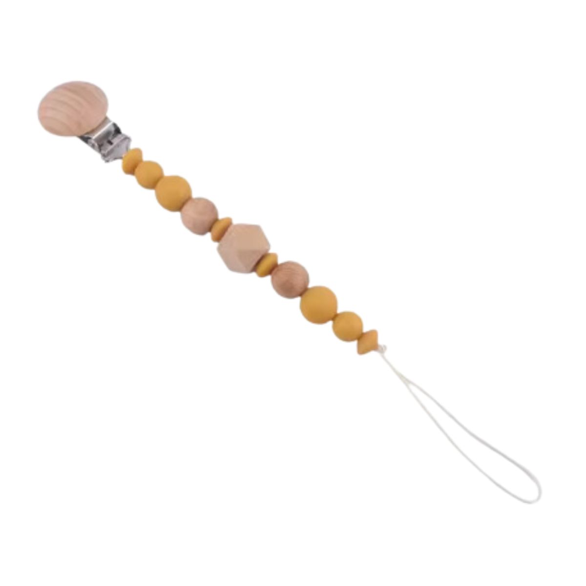 LUCALAND - Porta chupón de silicona cubo yellow