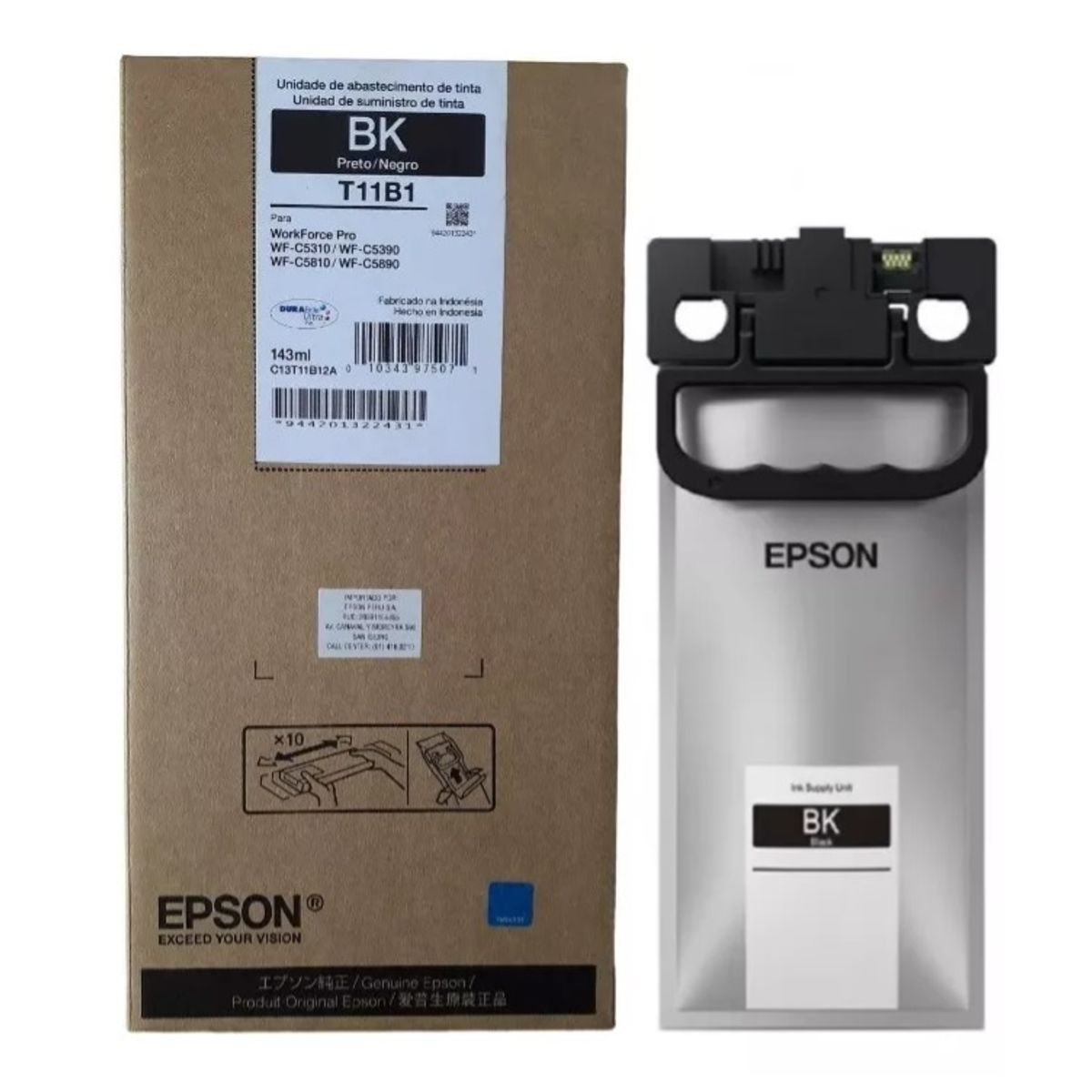 EPSON - Bolsa de Tinta Epson T11B120-AL Negro Pro WF-C5390 C5810 C5890