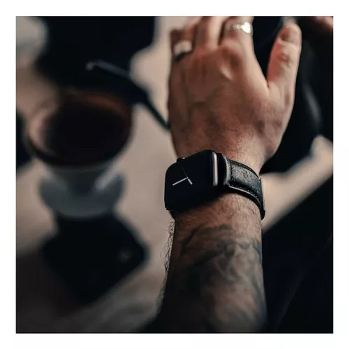 GENERICO - Correa Para Applewatch Y Watch Cuero Genuino 44-45-46-49mm Negro