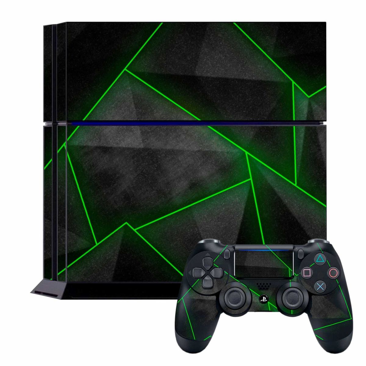 GENERICO - Skin Adhesivo Ps4 Fat Abstracto lineas verdes