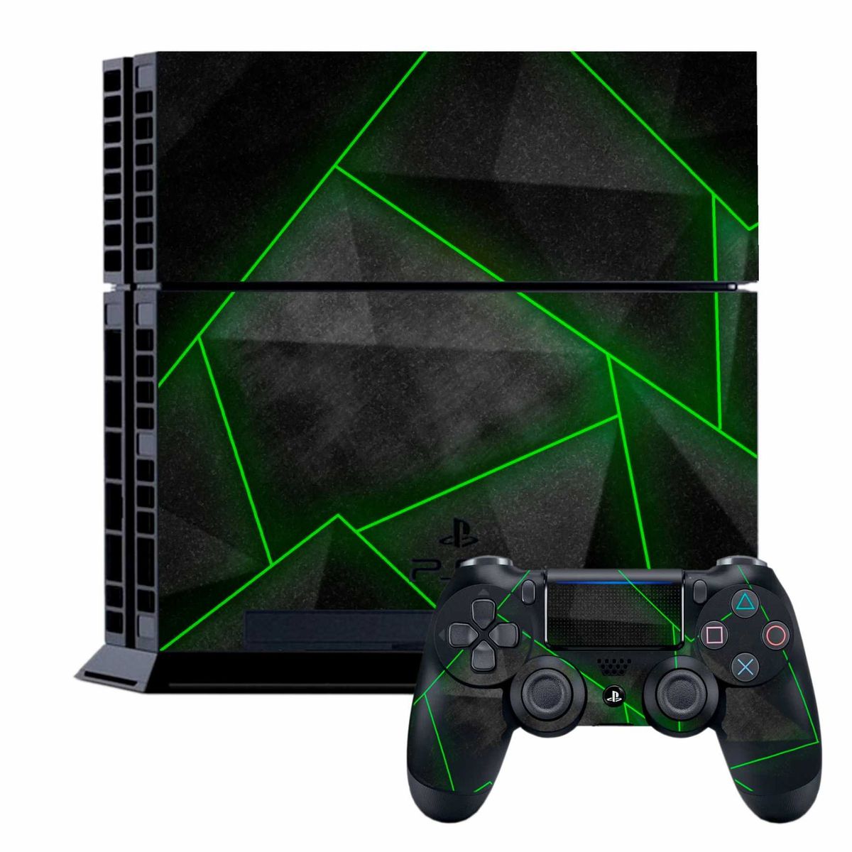 GENERICO - Skin Adhesivo Ps4 Fat Abstracto lineas verdes