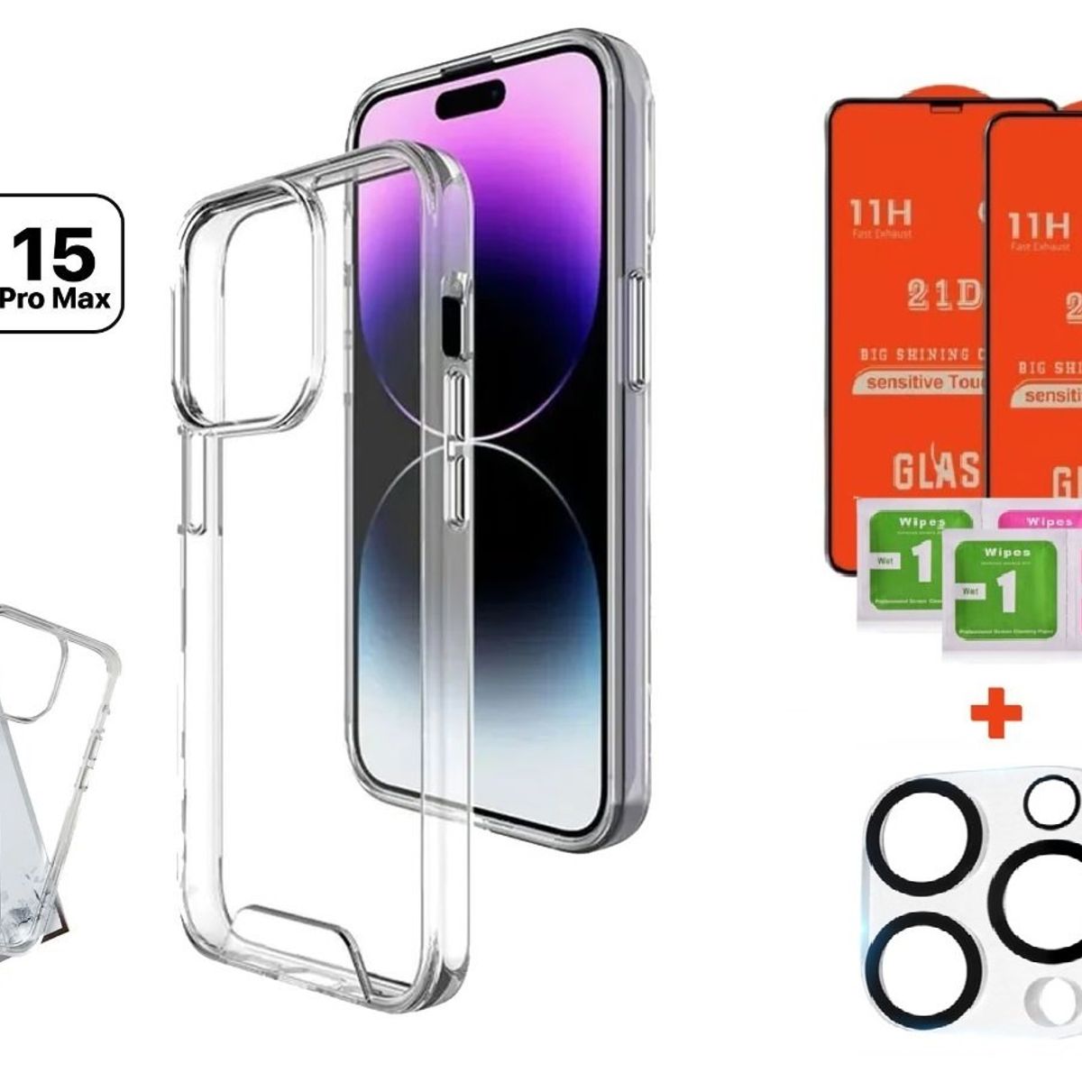 SPACE - Case Space  Protector para iPhone 15 Pro Max + Kit de Protección