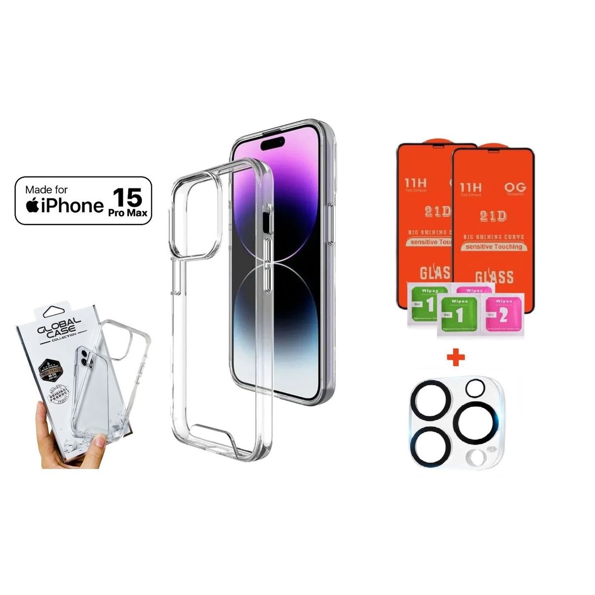 SPACE - Case Space  Protector para iPhone 15 Pro Max + Kit de Protección