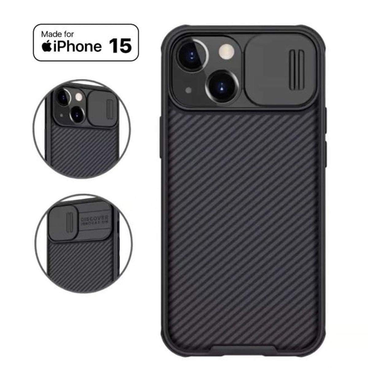 NILLKIN - Case Protector Nillkin Camshield Pro iPhone 15 - Negro