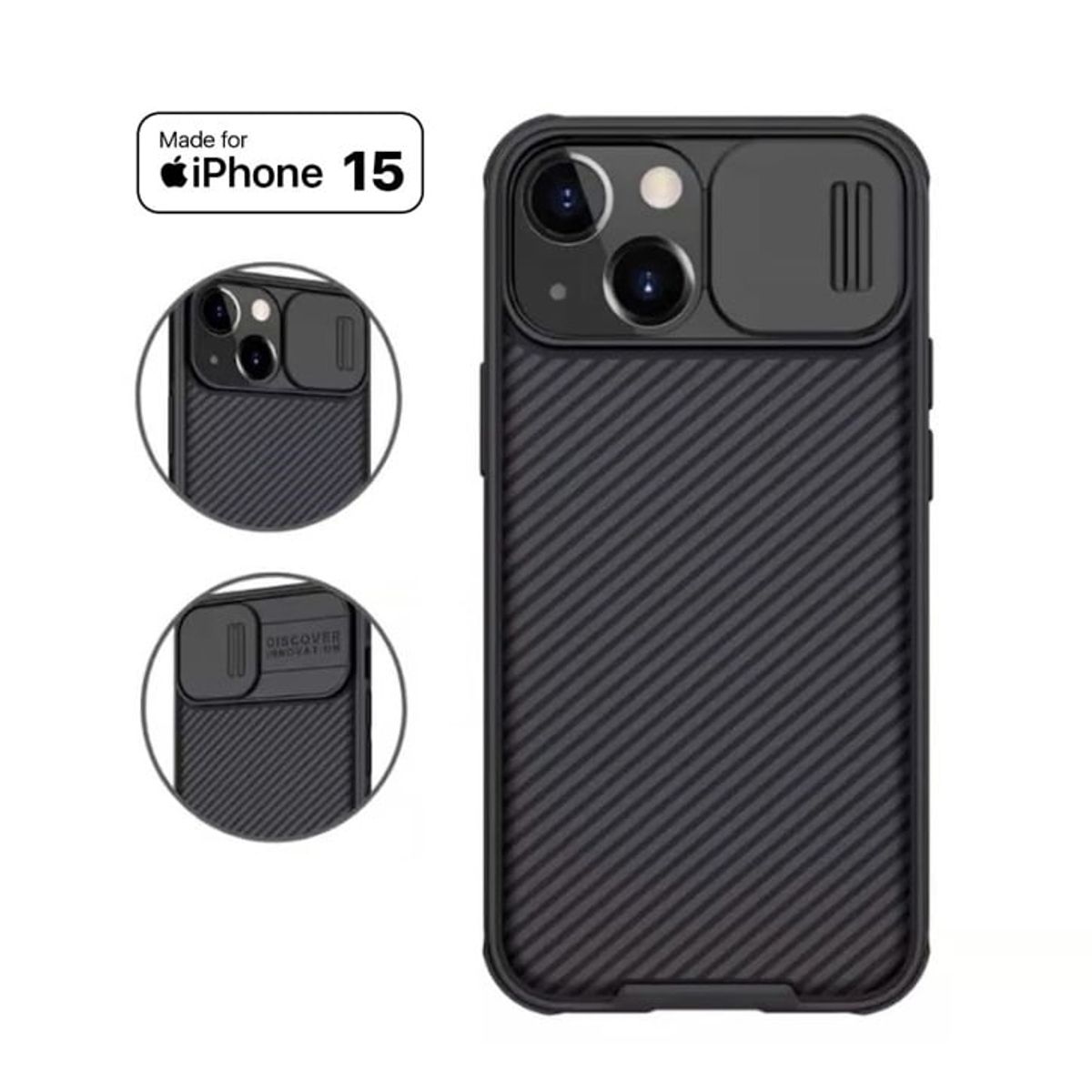 NILLKIN - Case Protector Nillkin Camshield Pro iPhone 15 - Negro