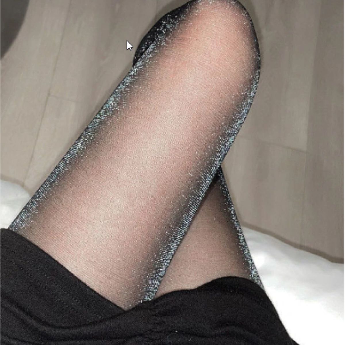 GENERICO - PANTIMEDIA LOLITAS NEGRO BRILLANTE ROMANTIC