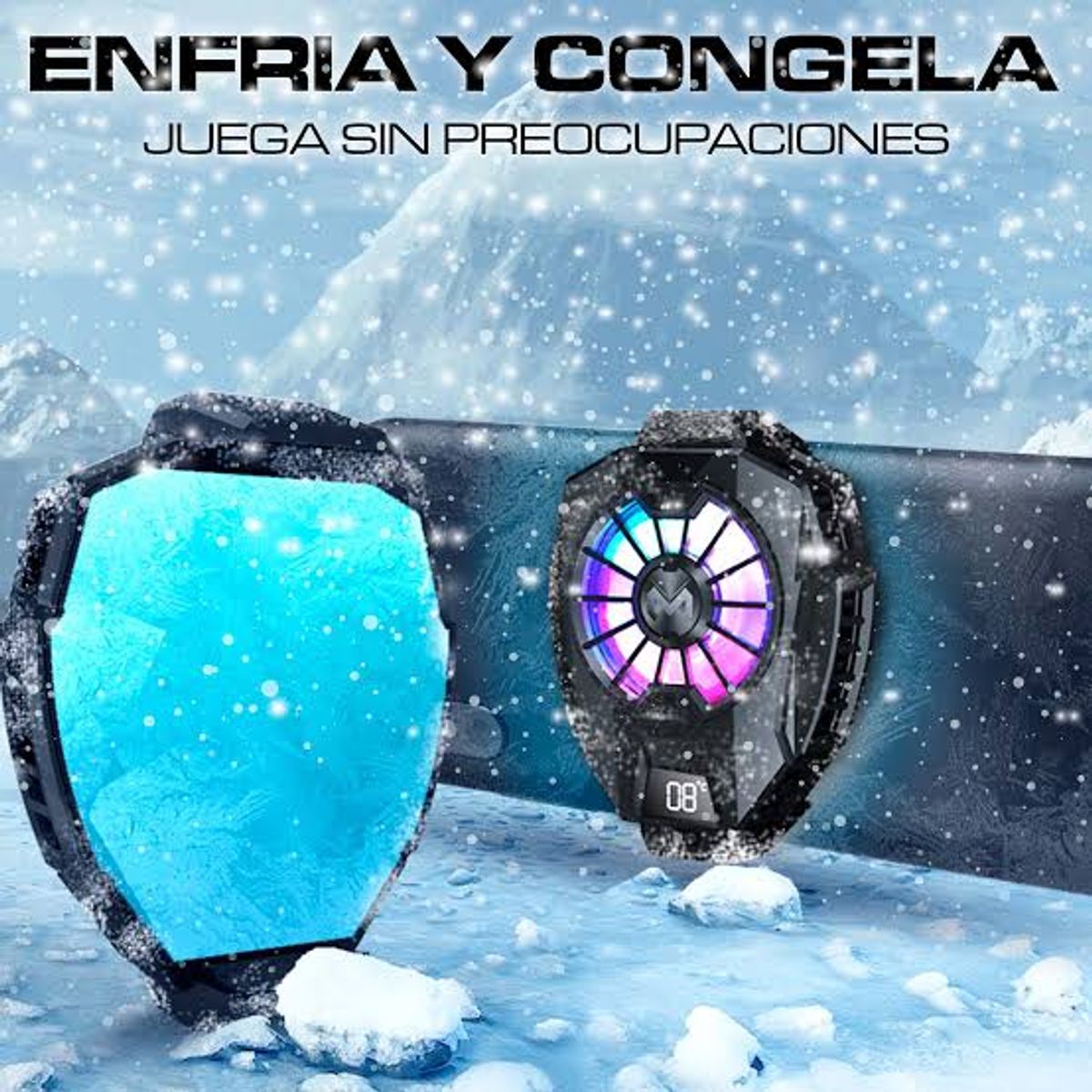 MEMO - Cooler Radiador para Celular Ventilador y Dedales DL05 MEMO