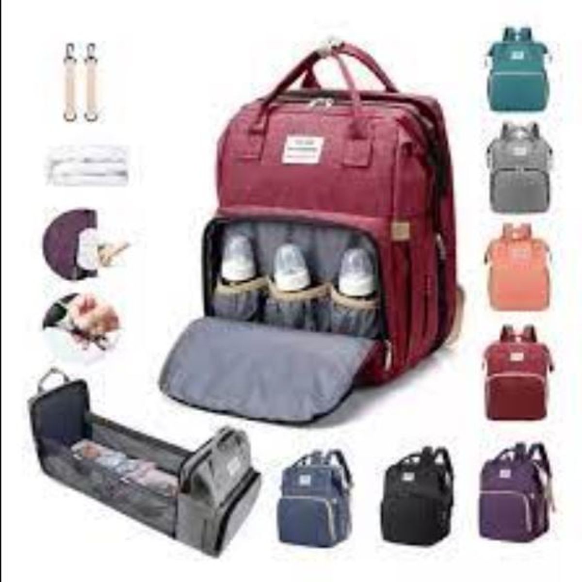 GENERICO - Mochila pañalera cambiador multifuncional