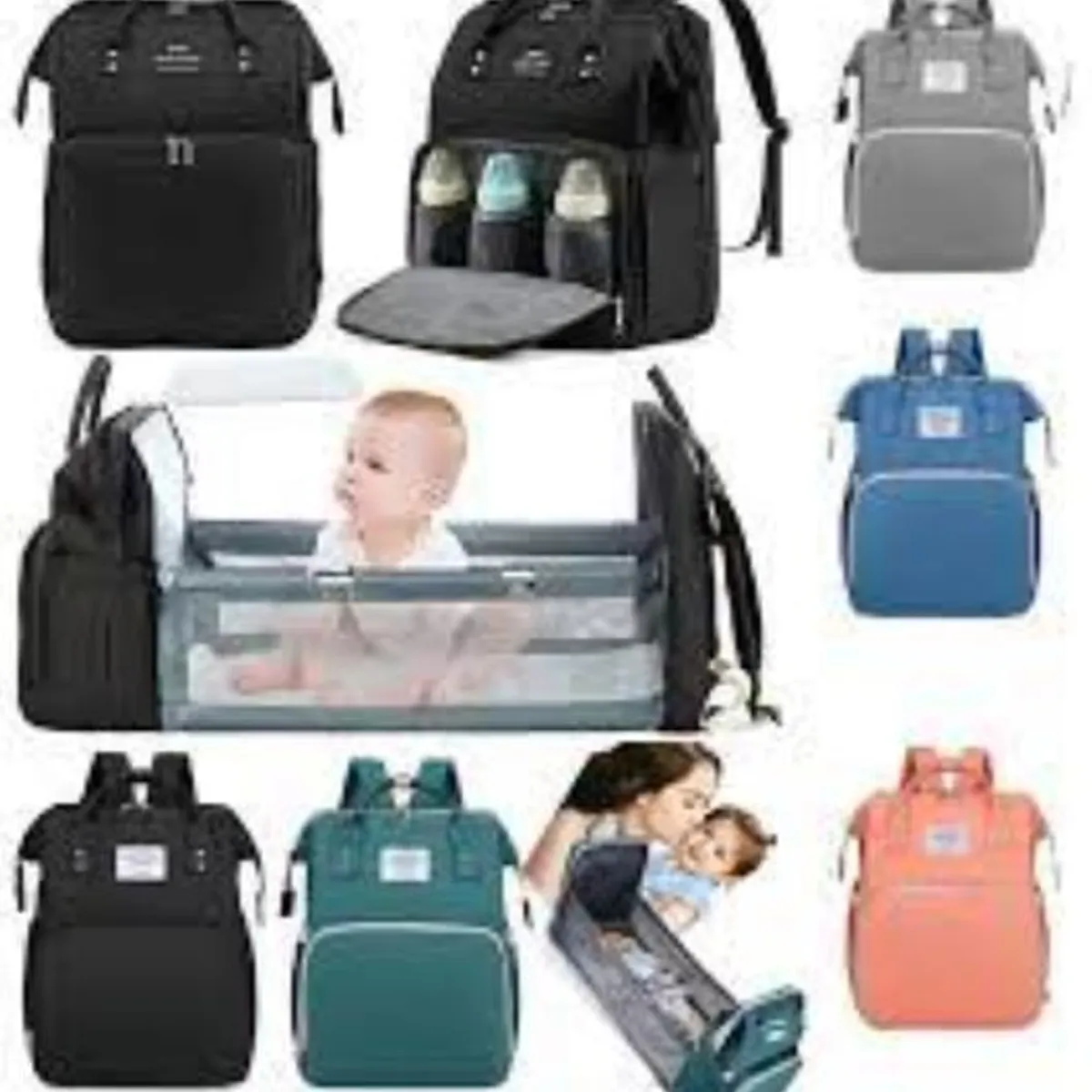 GENERICO - Mochila pañalera cambiador multifuncional