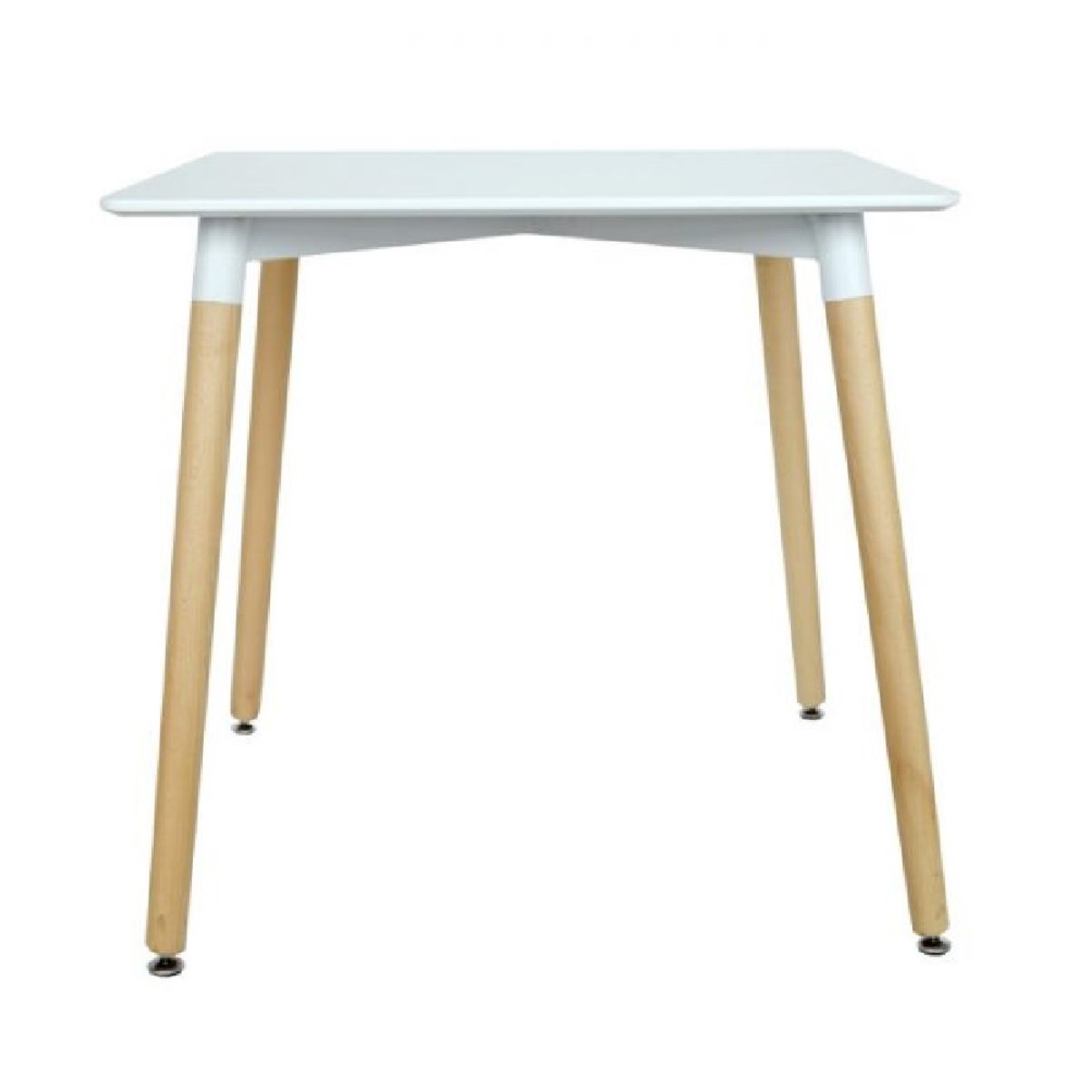 MOBELART - Mesa Square Tablero MDF 80x80 cm Blanco möbelArt