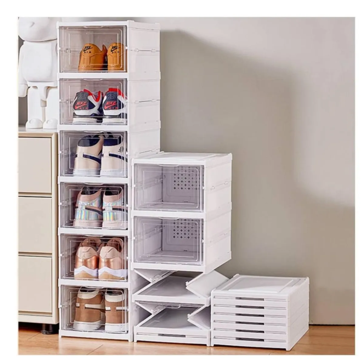 ROHS - Zapatera Acrílica Plegable de 6 Niveles