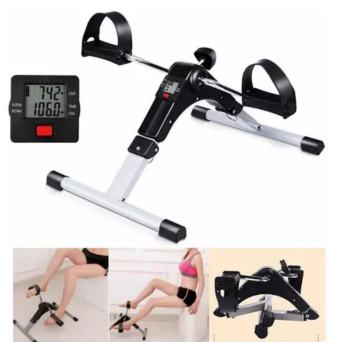 GENERICO - Pedalera Ejercitador Digital Terapia Piernas y Brazos