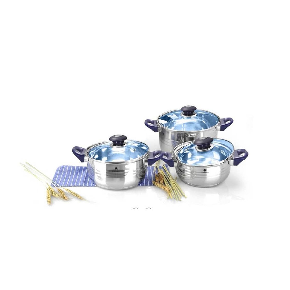 GENERICO - Juego de ollas LIBANESA 6 PZ Acero. Inox TECNOLOGIA ALEMANIA