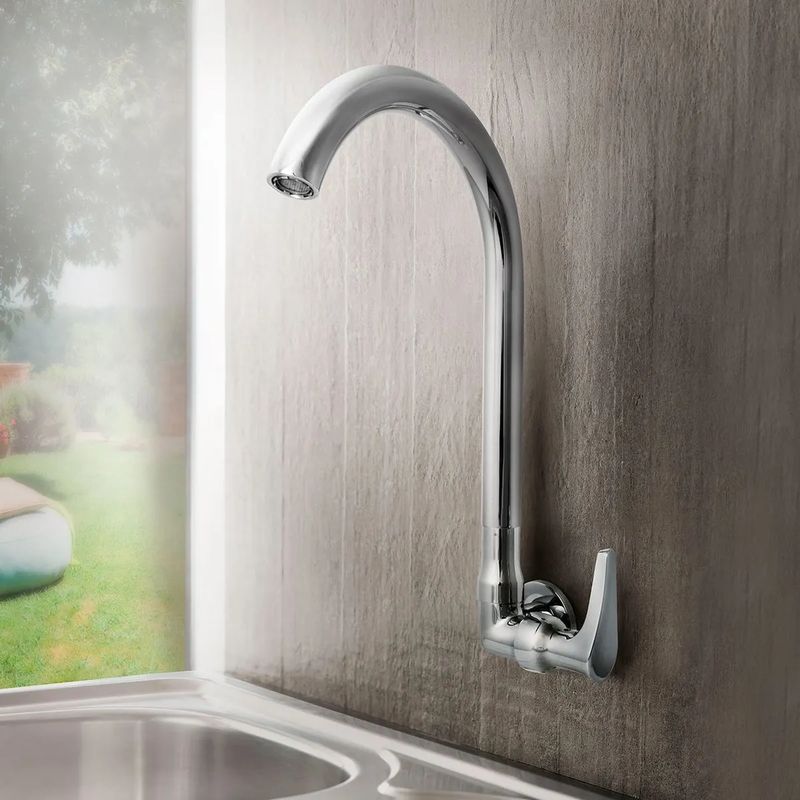 VAINSA - Grifería tipo Ganso para Cocina Modelo Portofino Cromado Vainsa