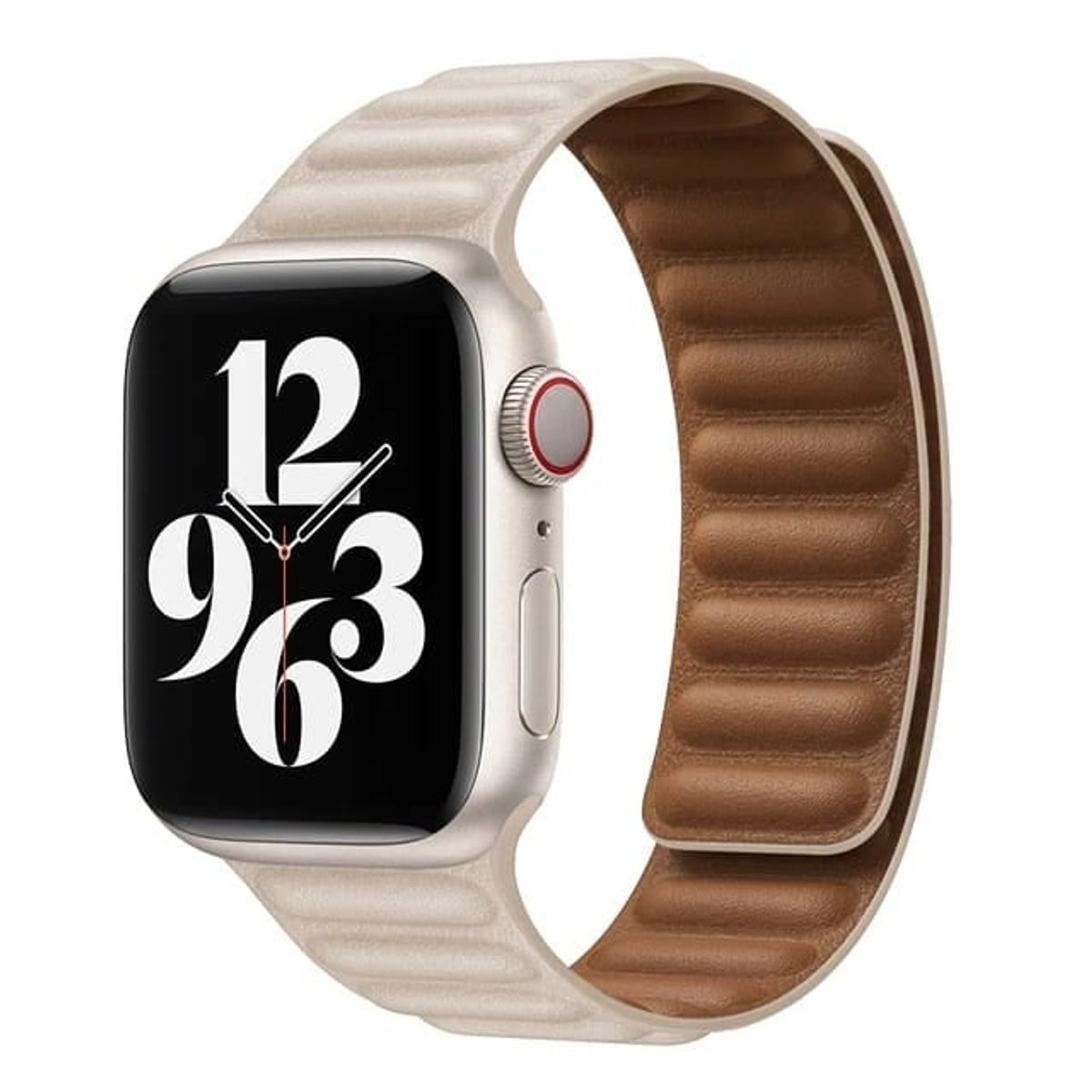 GENERICO - Correa Para Applewatch Y Watch Eslabon Magnética 42-44-45-49mm Beige