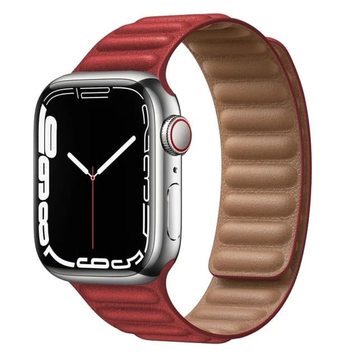 GENERICO - Correa Para Applewatch Y Watch Eslabon Magnética 38-40-41mm Rojo