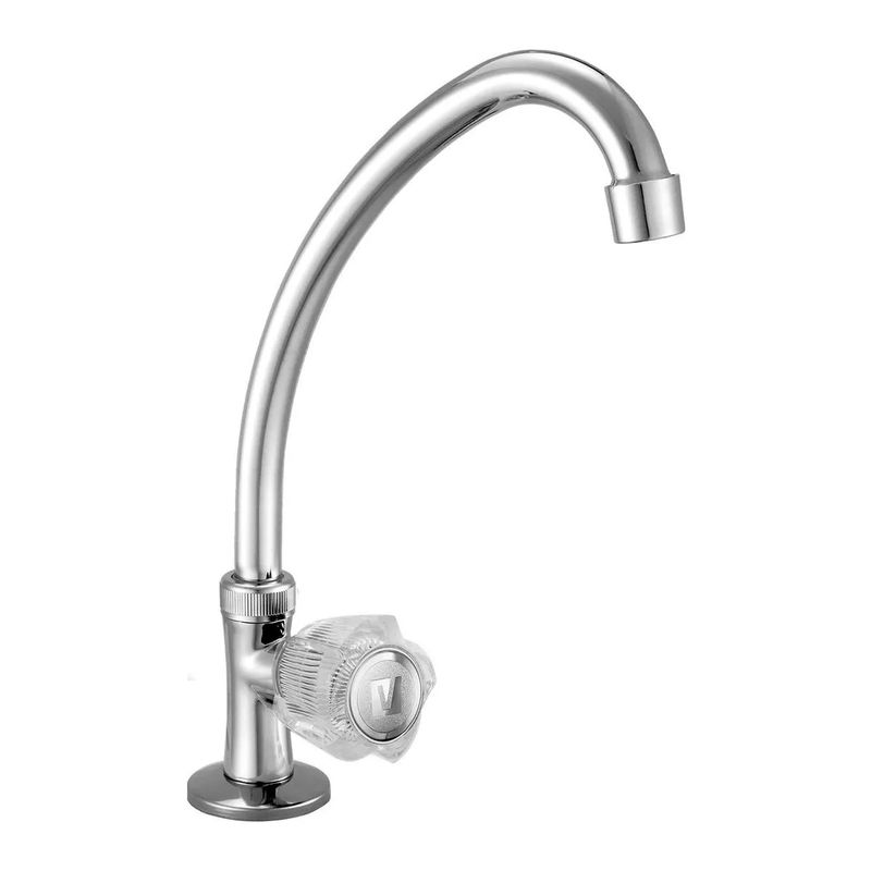 Grifería tipo Ganso para Cocina Modelo Cristal Cromado Vainsa