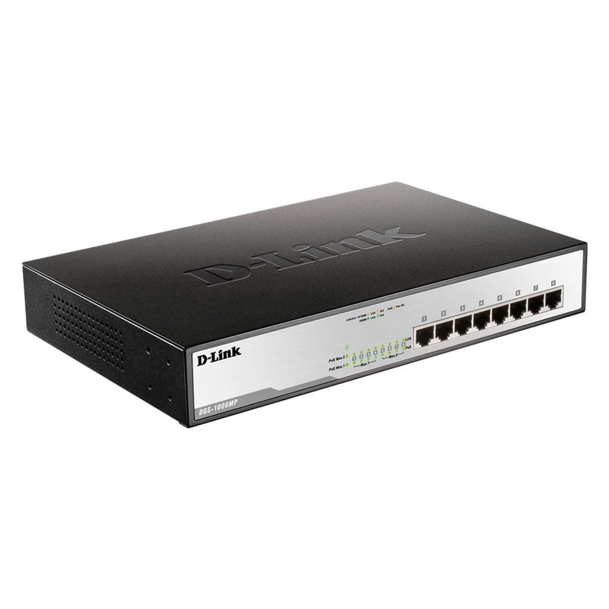 D LINK - D-LINK DGS-1008MP Switch 8 Puertos RJ45 10/100/1000 Mbps PoE+