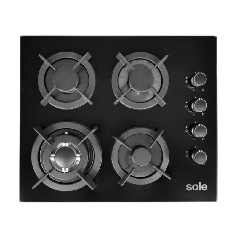 SOLE - ENCIMERA SOLE DE VIDRIO TEMPLADO  A GAS - SOLCO068.