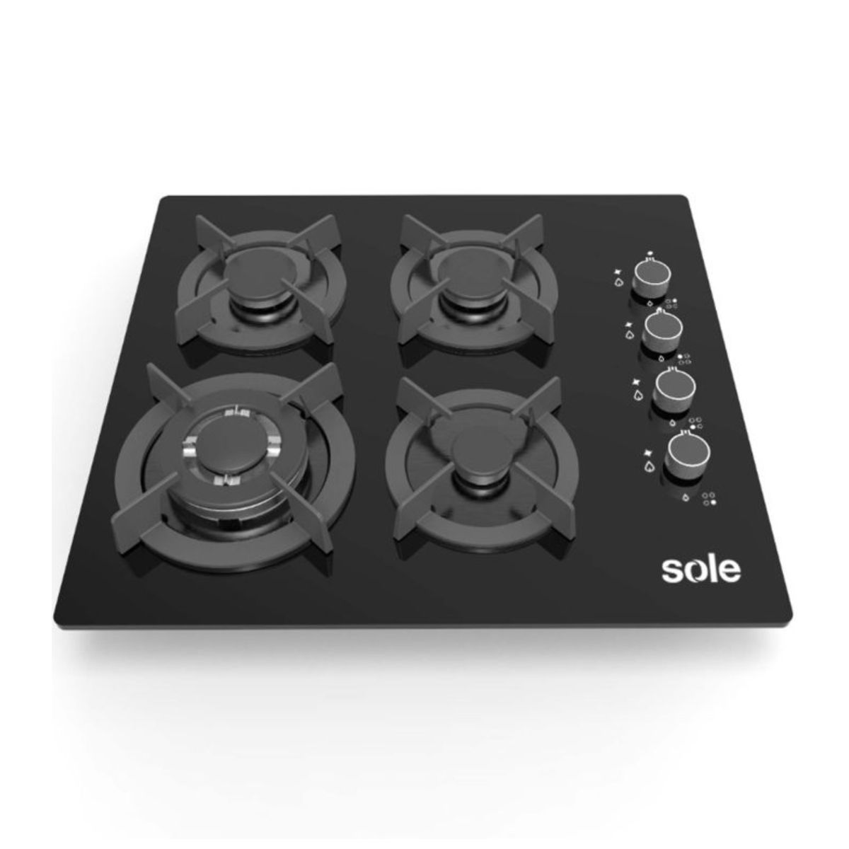 SOLE - ENCIMERA SOLE DE VIDRIO TEMPLADO  A GAS - SOLCO068