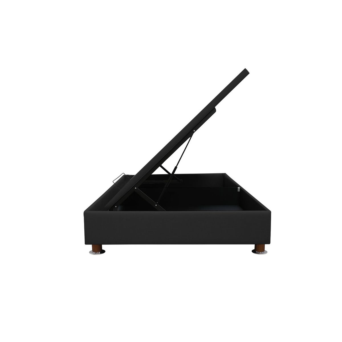 MUEBLES MACRUMO - Box Espacio Tarima reforzado 1.5 Plazas + Tela ALPHA (Color Negro)