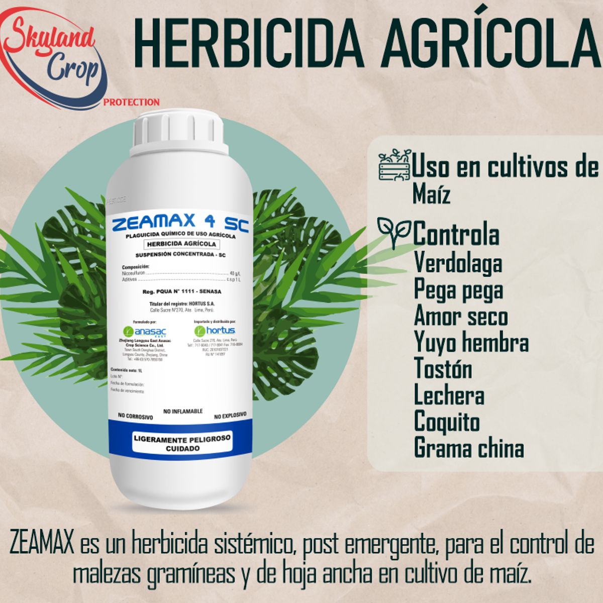 GENERICO - ZEAMAX 4SC 1L HERBICIDA AGRÍCOLA