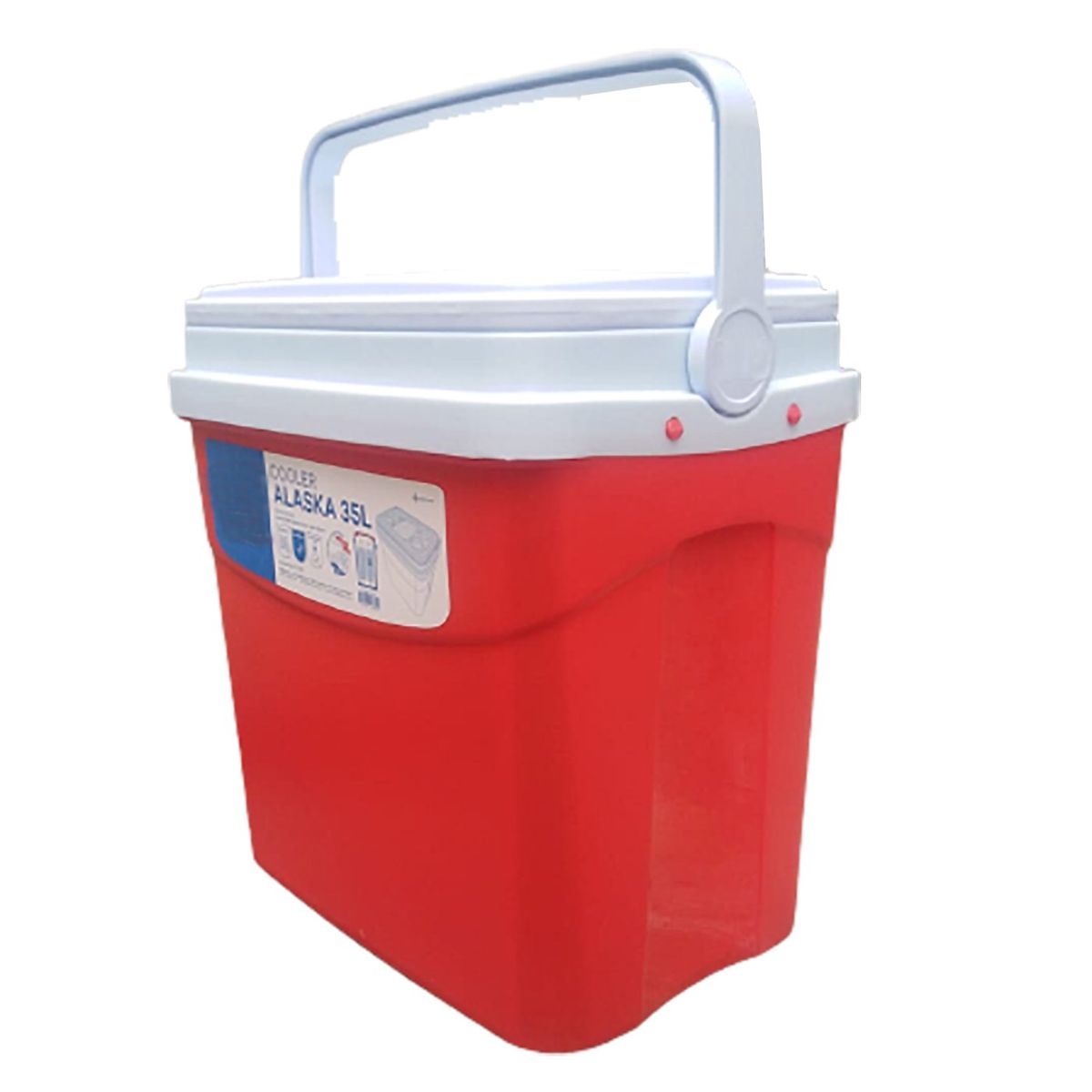 GENERICO - Cooler De Playa 35 Litros Grande En Rojo