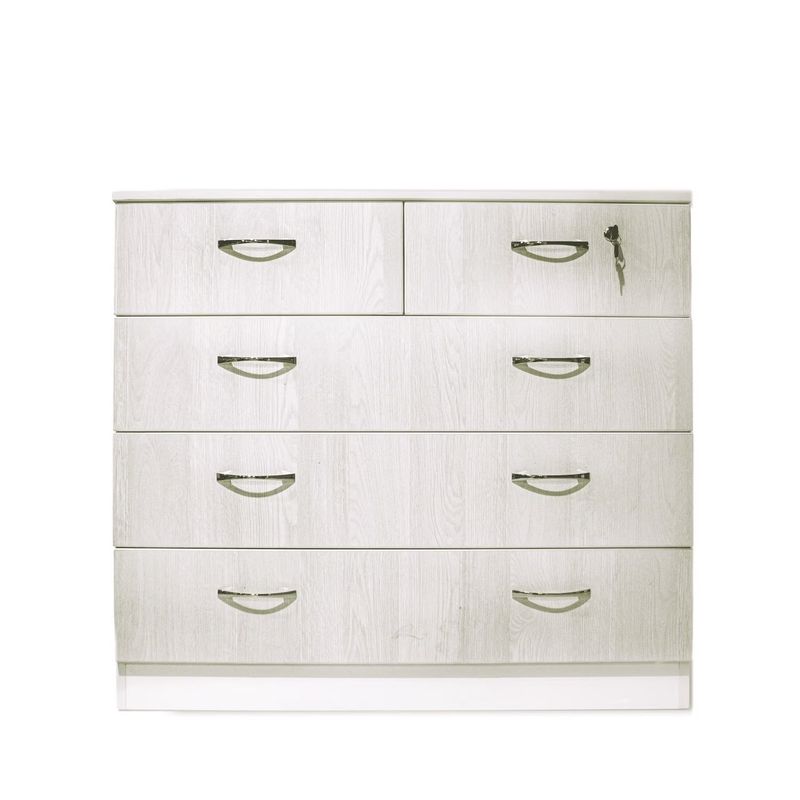 MUEBLES MACRUMO - Cómoda 5 Cajones Ibiza con cajón con seguro - Armado