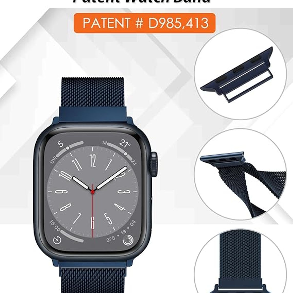 GENERICO - Correa Milanese para Apple Watch 42mm - Azul