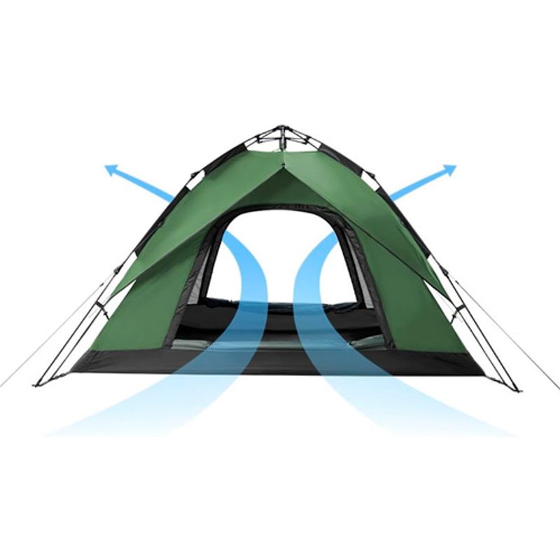 GENERICO - Carpa Para Camping 2 - 3 Personas Doble Puerta Impermeable