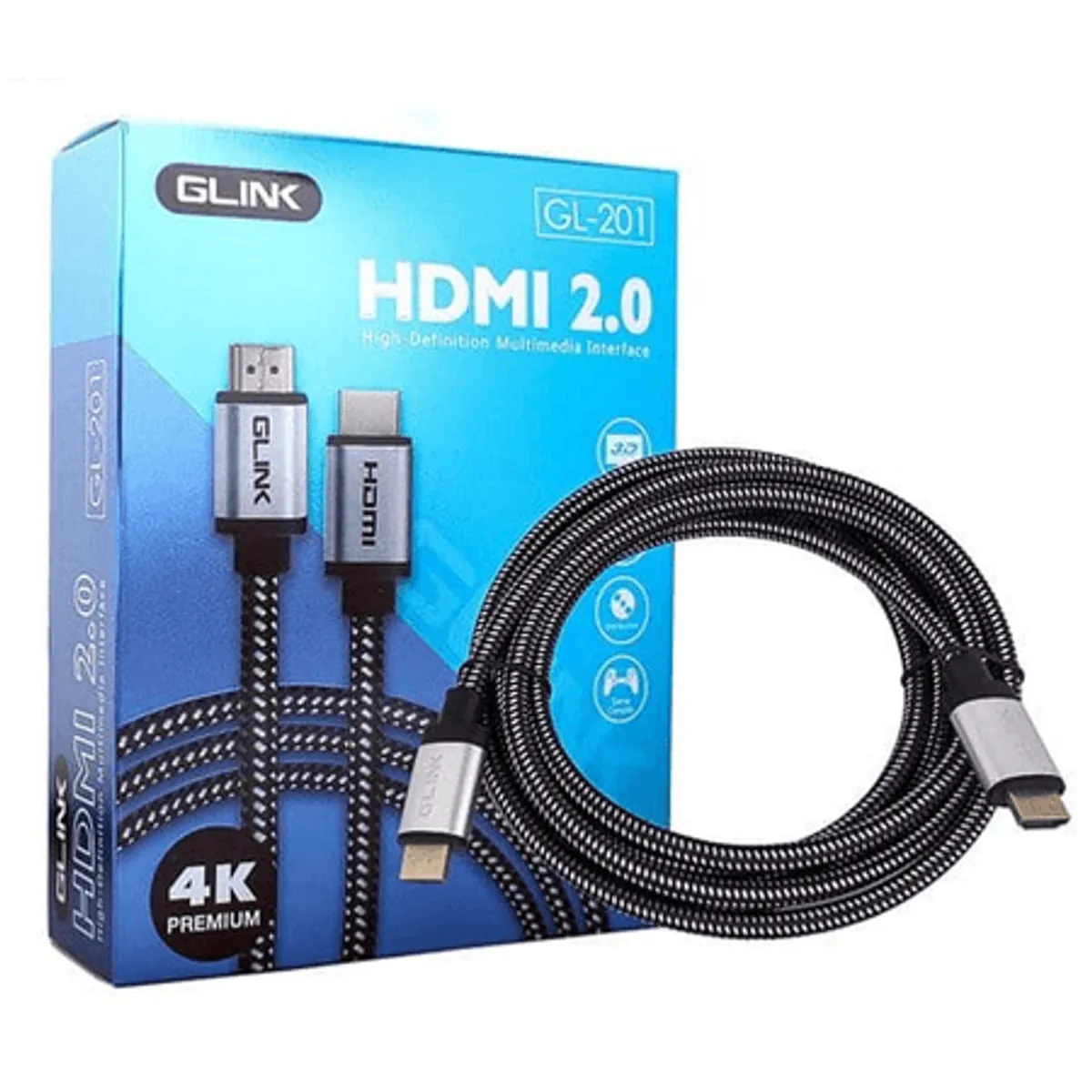 GLINT - Cable HDMI 2.0 4K Enmallado Glink de 20M