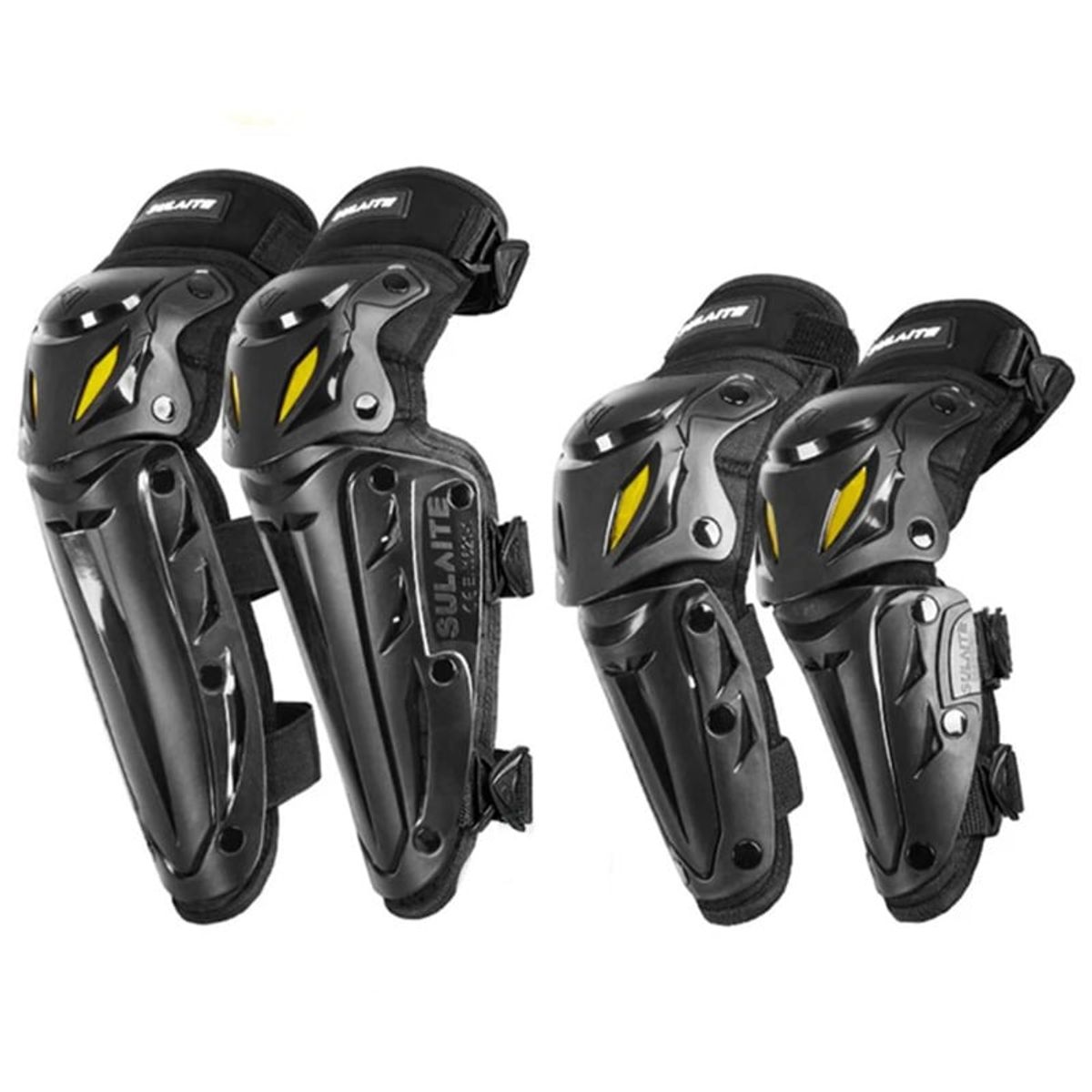 GENERICO - RODILLERAS CON CODERAS PARA MOTO SULAITE CERTIFICADAS