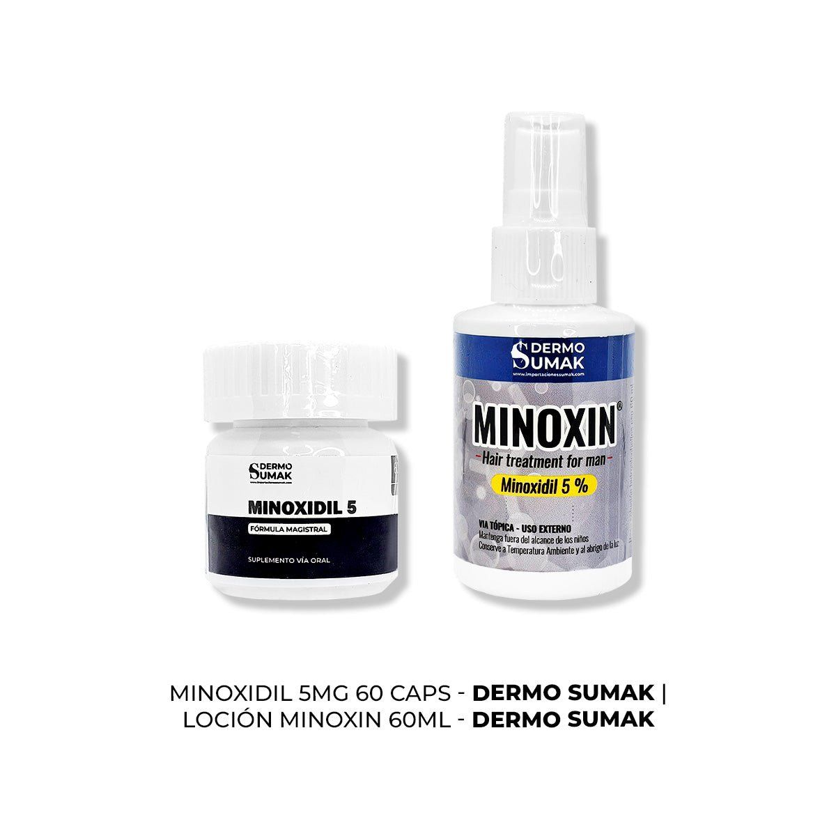 IMPORTADO MC - MINOXIDIL 5MG CAPS 60 + LOCIÓN MINOXIN 60ML