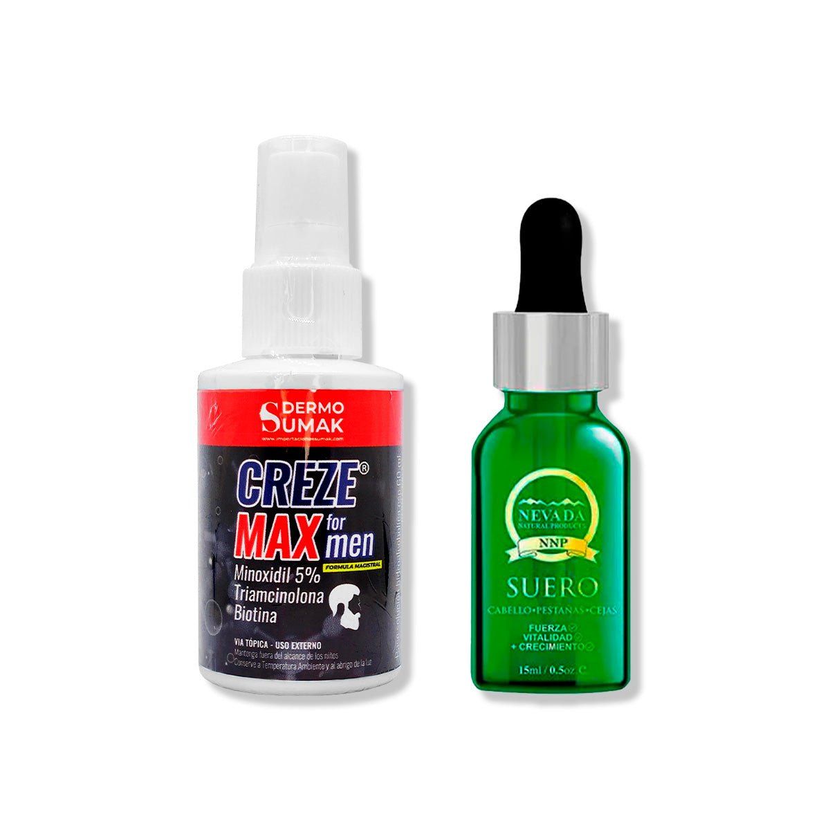 IMPORTADO MC - LOCIÓN CREZE MAX FORMEN 60ML + BIOTINA ROMERO CRECEPELO 15ML