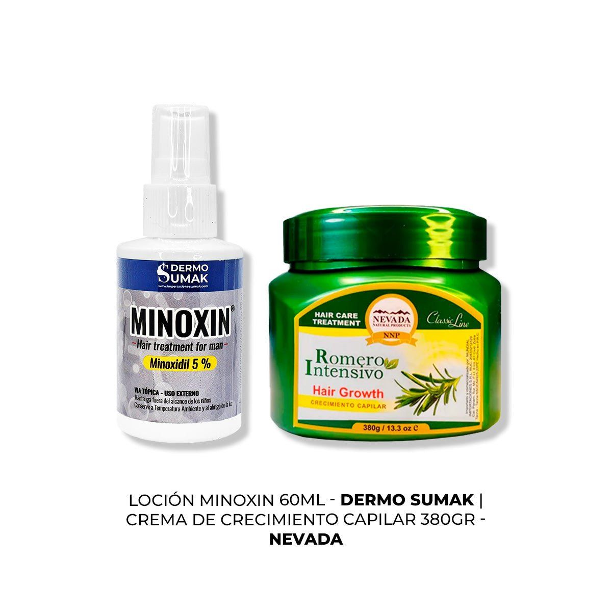 IMPORTADO MC - LOCIÓN MINOXIN 60ML + CREMA DE CRECIMIENTO CAPILAR 380GR