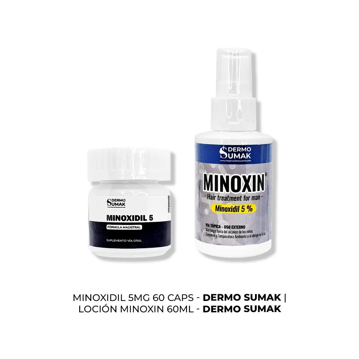 IMPORTADO MC - MINOXIDIL 5MG CAPS 60 + LOCIÓN MINOXIN 60ML