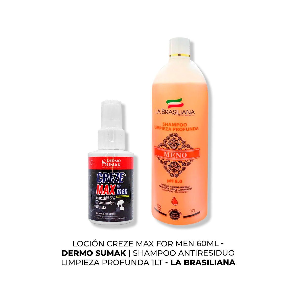IMPORTADO MC - LOCIÓN CREZE MAX FORMEN 60ML + SHAMPOO ANTIRESIDUO 1LT