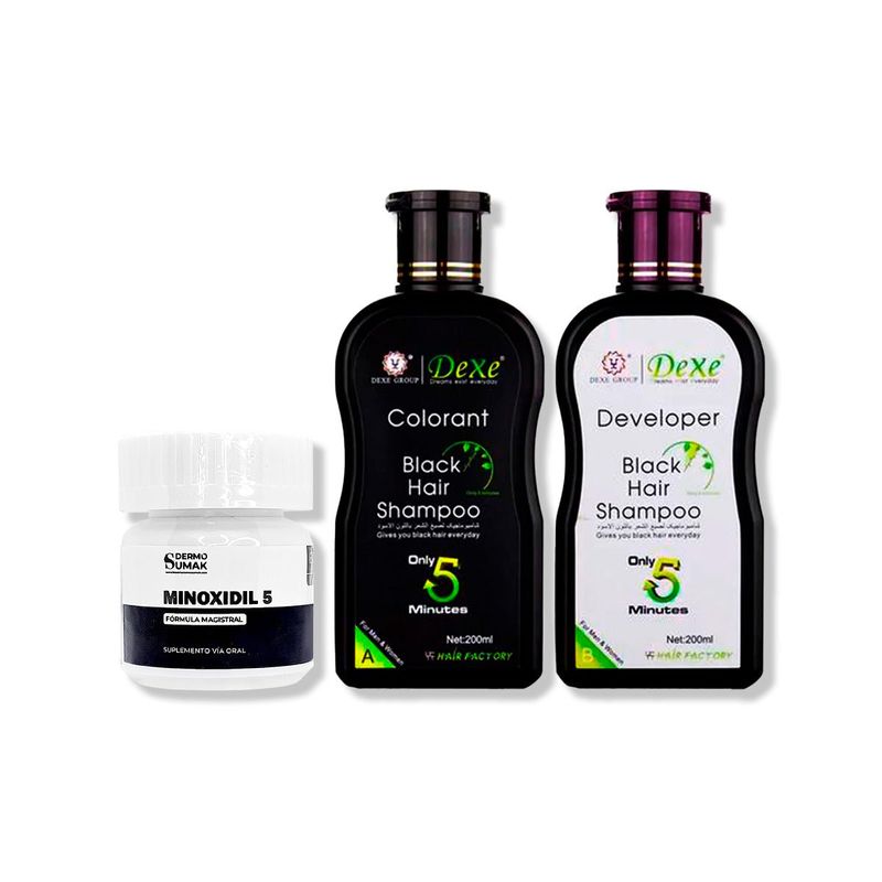 IMPORTADO MC - MINOXIDIL 5MG CAPS 60 + BIOTINA CONTROL DE CAIDA VOSS 60ML