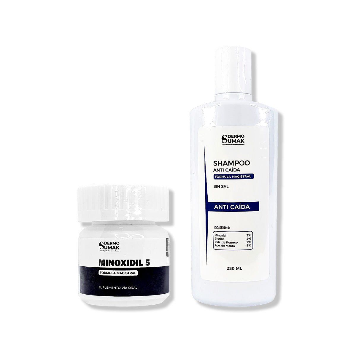 IMPORTADO MC - MINOXIDIL 5MG CAPS 60 + SHAMPOO SIN SAL ANTICAÍDA 250ML